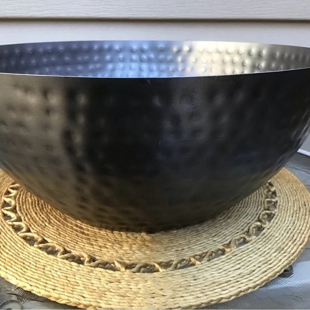 2013 Threshold Hammered Wild Steel Large Bowl, Like New!